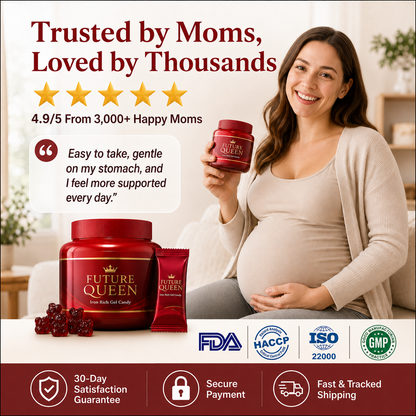 FUTURE QUEEN Quad Organic Iron Soft Chews – FDA Registered & Mayo Clinic Recommended Pregnancy Iron Support