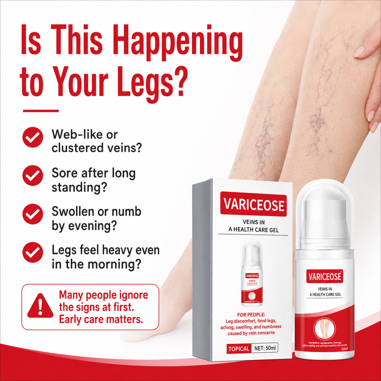 💪Advanced Strength Far-Infrared Therapy Gel 🔥 — Deep-Acting Care for Varicose Veins 🦵✨