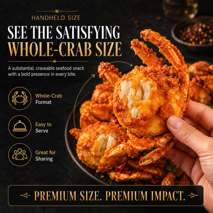 🦀 Wild Alaskan Golden Crunch Crab — Crispy Whole Deep-Sea Crab Snack  Wild-Caught · Low-Temperature Baked · Preservative-Free
