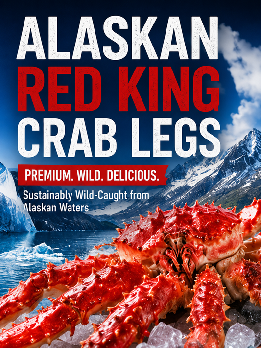 🦀 Alaskan Red King Crab Legs Shrimp - 🏆💎 Ready to Eat High-Protein Seafood Snack