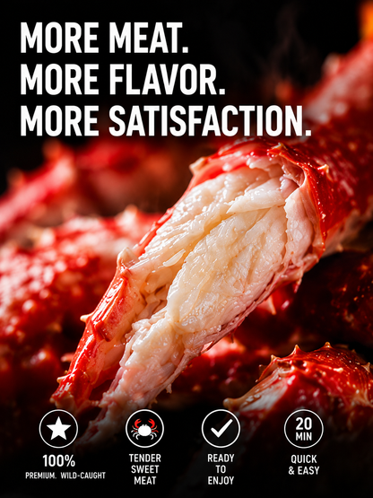 🦀 Alaskan Red King Crab Legs Shrimp - 🏆💎 Ready to Eat High-Protein Seafood Snack