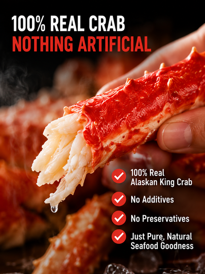 🦀 Alaskan Red King Crab Legs Shrimp - 🏆💎 Ready to Eat High-Protein Seafood Snack