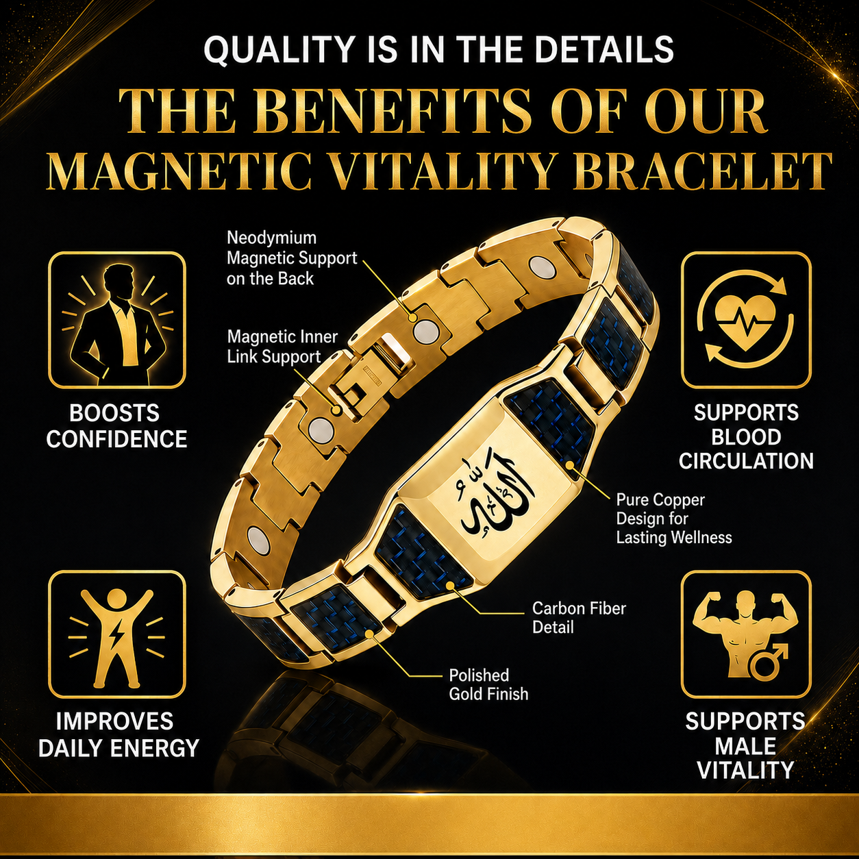 💪💪Men’s Strength & Vitality Bracelet🔥✨Upgrade Your Energy, Style, and Confidence
