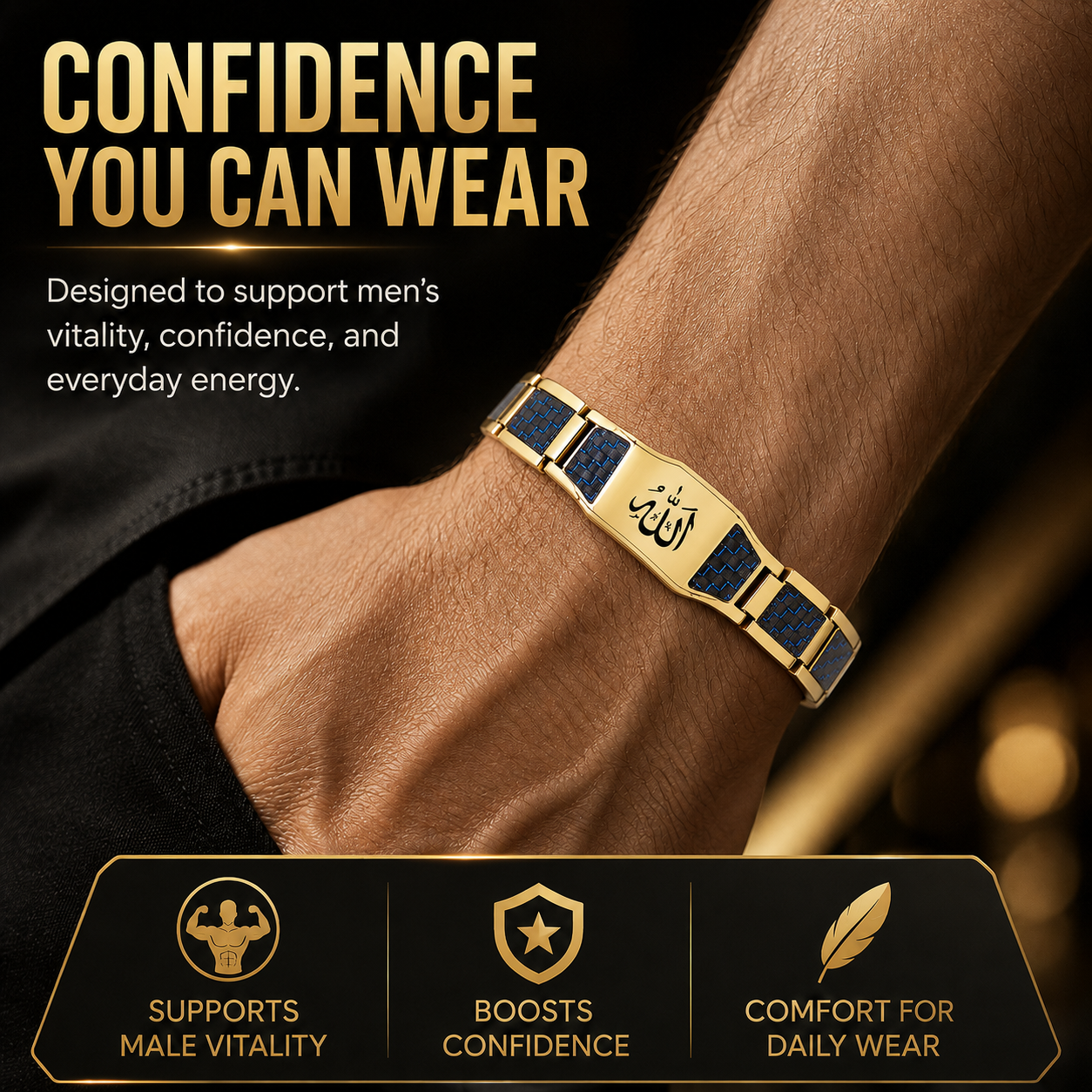 💪💪Men’s Strength & Vitality Bracelet🔥✨Upgrade Your Energy, Style, and Confidence