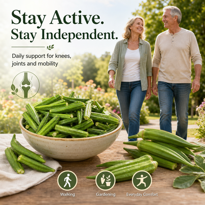 🌿 JointFlex Okra Chips 🥬 | Knee Comfort, Joint Recovery &amp; Mobility Support