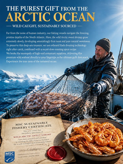 100% Wild-Caught Deep Sea Crispy Spicy Arctic Shrimp Whole Eat High Protein Guilt