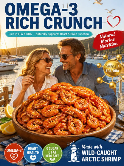 100% Wild-Caught Deep Sea Crispy Spicy Arctic Shrimp Whole Eat High Protein Guilt