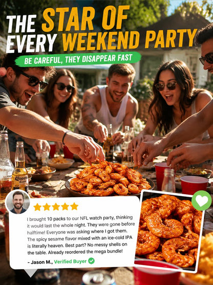 100% Wild-Caught Deep Sea Crispy Spicy Arctic Shrimp Whole Eat High Protein Guilt
