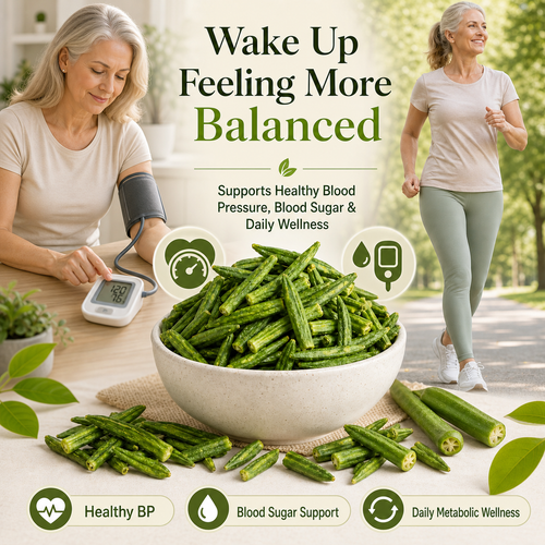 🌿 Support Healthy Levels Naturally Okra Chips 🥬 | Support HealthyLevels Naturally Blood Pressure, Blood Sugar& Metabolic Support